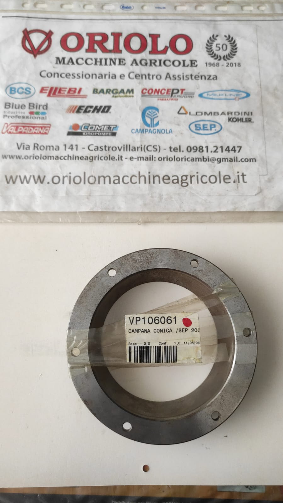 CAMPANA CONICA FRIZIONE SEP REVERSIBILE 2000 VMC 8